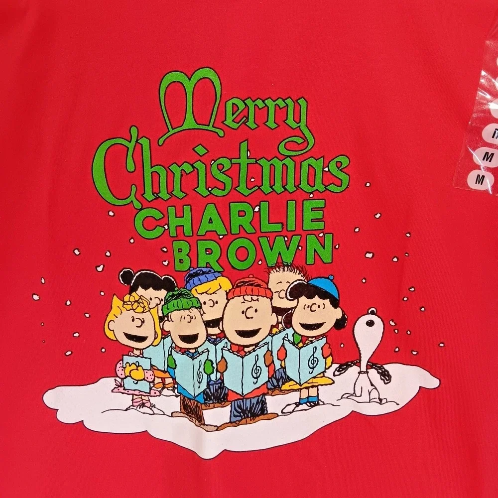 Peanuts Charlie Brown Christmas T Shirt Youth M NWT‎ Snoopy Holiday Graphic